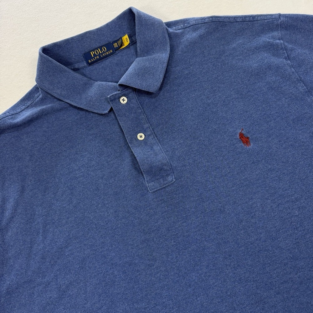Polo Ralph Lauren‎ Big & Tall Shirt Men's 3XB Blue Short Sleeve Golf